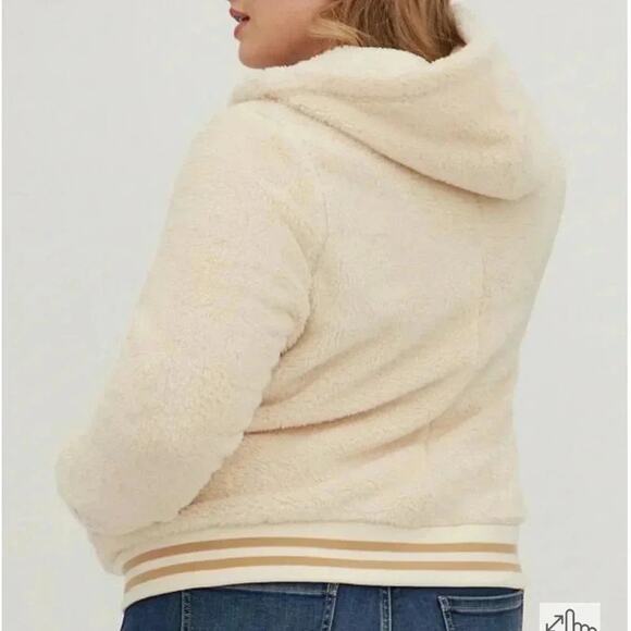 Torrid womens fuzzy jacket hoodie full zip cozycore lightweight plus size - Picture 3 of 13